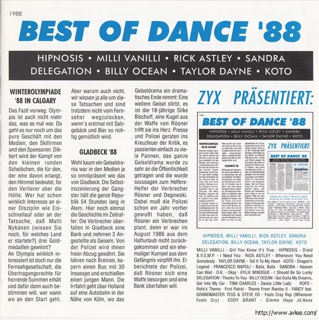 JAZZCD推荐01464 Best Of Dance '88