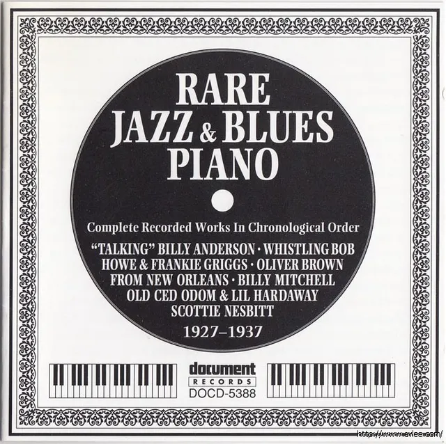 JAZZCD推荐01537 Rare Jazz & Blues Piano (1927-37)
