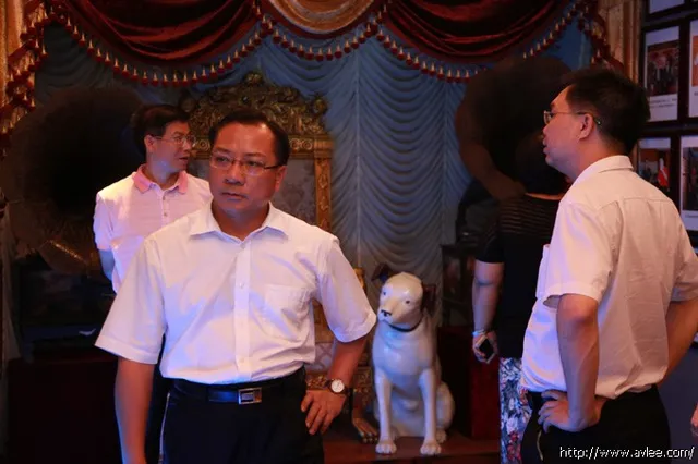 阳江市委组织部部长黎泽林一行领导到世界发烧音响博物馆参观