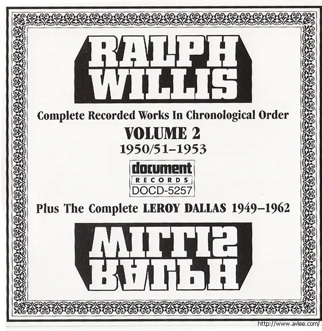JAZZCD推荐02060 Ralph Willis Vol. 2 1951-1953